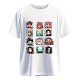 Camiseta Básica Harry Potter Personagens Caricatura Chibi