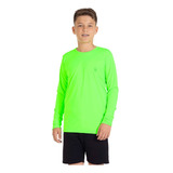 Camiseta Básica Infantil Uv50 Neon