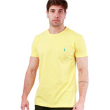 Camiseta Basica Masculina Amarela
