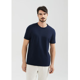 Camiseta Básica Masculina Manga Curta Em Algodão Pima Hering