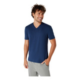 Camiseta Básica Masculina Slim Gola V Hering 4ekk