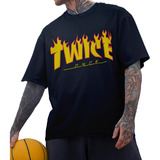Camiseta Basica Twice Once Flame Ready To Be World Tour Logo