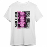 Camiseta Básica Twice Team Once Word Tour 2024 Fã Girl Group