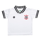 Camiseta Bebê Branca Time Corinthians Oficial Torcida Baby