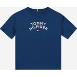 Camiseta Bebê Tommy Hilfiger Monotype Logo Azul