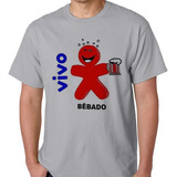 Camiseta Blusa Camisa Vivo Bebado Sátira Bebida Unissex