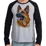 Camiseta Blusa Manga Longa Cachorro Cão