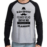 Camiseta Blusa Manga Longa Ficando Velho Avô Vô Vovô Pres