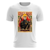 Camiseta Branca Guns N Roses Rock And Roll Banda K660