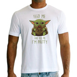 Camiseta Branca Personalizada Presente Baby Yoda