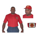 Camiseta Brasão Bombeiro Civil Cinto Boné