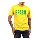 Camiseta Brasil Unissex Camisa 100 Algodão Pronta Entrega