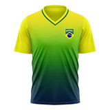 Camiseta Braziline Buriti Brasil Masculino Amarelo E Verde