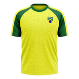 Camiseta Braziline Macuxi Brasil Masculino Amarelo