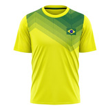 Camiseta Braziline Regia Brasil Masculino Amarelo