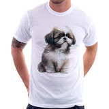Camiseta Cachorro Shih Tzu Filhote Camisa Masculina