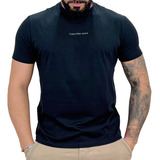 Camiseta Calvin Ckj New Logo Centralizado Preto