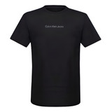 Camiseta Calvin Klein Jeans Infantil Logo Básica Preta
