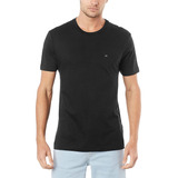 Camiseta Calvin Klein Masculina Meia Malha Basica Ck Preta