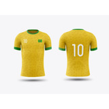 Camiseta Camisa 10786 Bandeira Brasil Verde