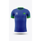 Camiseta Camisa 10786 Bandeira Brasil Verde Azul Amarelo
