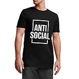 Camiseta Camisa Anti Social Masculina Preto