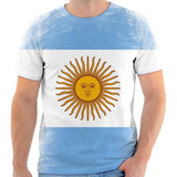 Camiseta Camisa Argentina Bandeira País