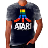 Camiseta Camisa Atari Game Jogo Antigo Masculina Ke01