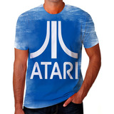 Camiseta Camisa Atari Game Jogo Antigo Masculina Ke06