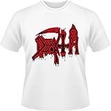 Camiseta Camisa Banda Death Rock Death Metal Heavy Personalizada BR Alfa G Regular Branco 