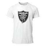 Camiseta Camisa Banda Rock Havy Metal Metallica Oakland Raid