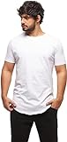 Camiseta Camisa Blusa Oversized Longline Masculina Swag BR Alfa XG Regular Branco 