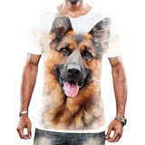 Camiseta Camisa Cachorros De Raça Pastor
