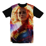 Camiseta camisa Capitã Marvel Vingadores Avengers