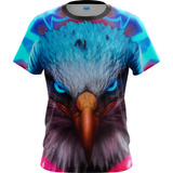 Camiseta Camisa Colorida Adulto Ave Águia Gavião Pássaro