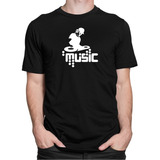Camiseta Camisa Dj Pick up Música Eletronica Rap Masculina