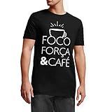 Camiseta Camisa Foco Força E Café Masculina Preto Tamanho GG