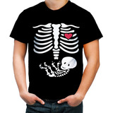 Camiseta Camisa Halloween Esqueleto Fantasia Bruxa