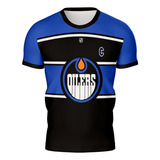 Camiseta Camisa Hockey Edmond Oilers Blue