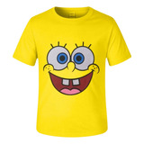 Camiseta Camisa Infantil Bob Esponja 100 Algodão