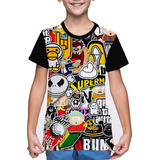 Camiseta camisa Infantil Desenhos Infantis Art