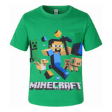 Camiseta Camisa Infantil Minecraft 100 Algodão