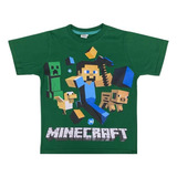 Camiseta Camisa Infantil Minecraft 100 Algodão
