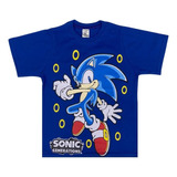 Camiseta Camisa Infantil Sonic Tails Knuckles