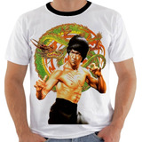 Camiseta Camisa Lc 5941 Bruce Lee Blue King Fu Dragão