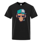 Camiseta Camisa Macaco Fumando