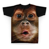 Camiseta Camisa Macaco Monkey Engraçado Animal 3d - Y03