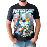 Camiseta Camisa Masculina Robocop Policial Filmes