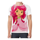 Camiseta Camisa Moranguinho Desenho Menina Infantil Bebê G7