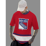 Camiseta Camisa New York Rangers Hockey Red Full Ref1592